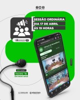 Câmara Municipal de Beneditinos convida população para a 2ª Sessão Ordinária de abril de 2026.