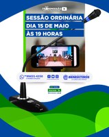 Câmara Municipal de Beneditinos convida população para a 2ª Sessão Ordinária de maio de 2026.